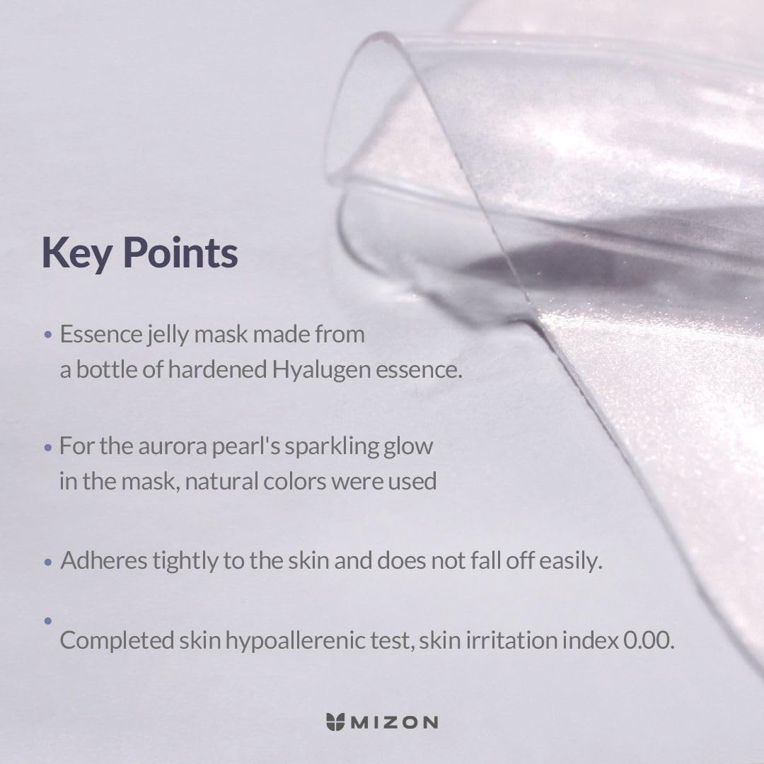 MIZON Hyalugen Pearl Jelly Mask dual-layer sheet for optimal absorption.