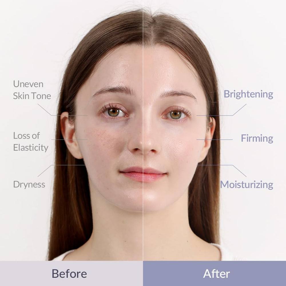 MIZON Hyalugen Pearl Jelly Mask after use with a fresh glow.
