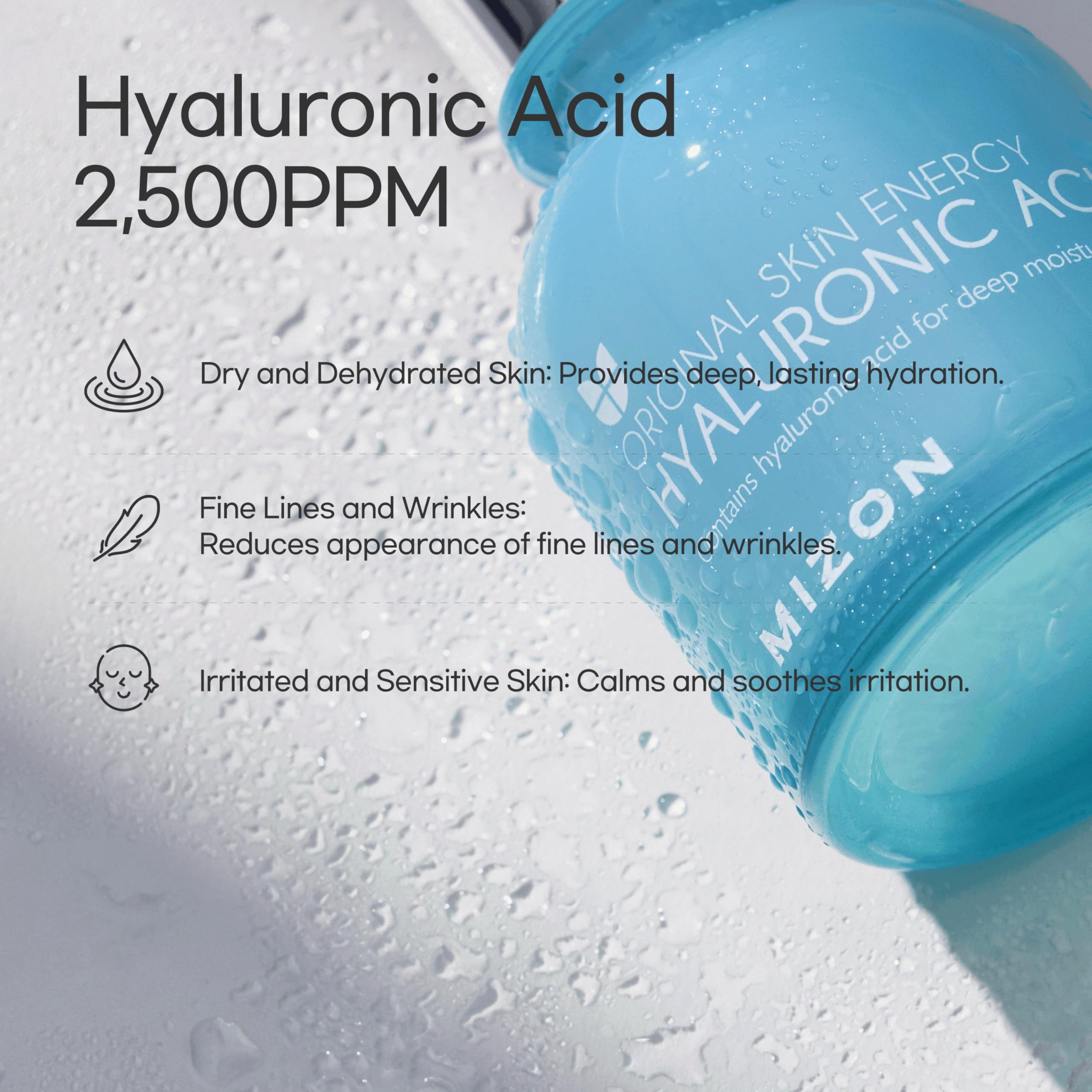 MIZON Hyaluronic Acid 100 Serum applied on face for refreshing moisture