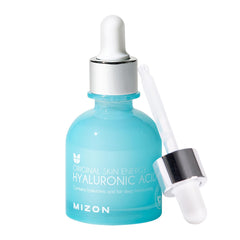 MIZON Hyaluronic Acid 100 Serum bottle closeup for deep hydration and glow