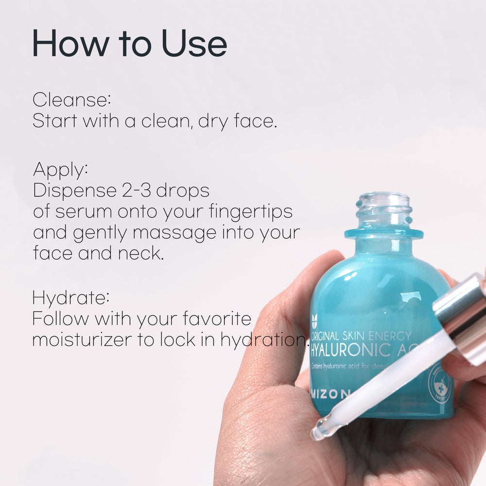 MIZON Hyaluronic Acid 100 Serum lightweight texture absorbs quickly