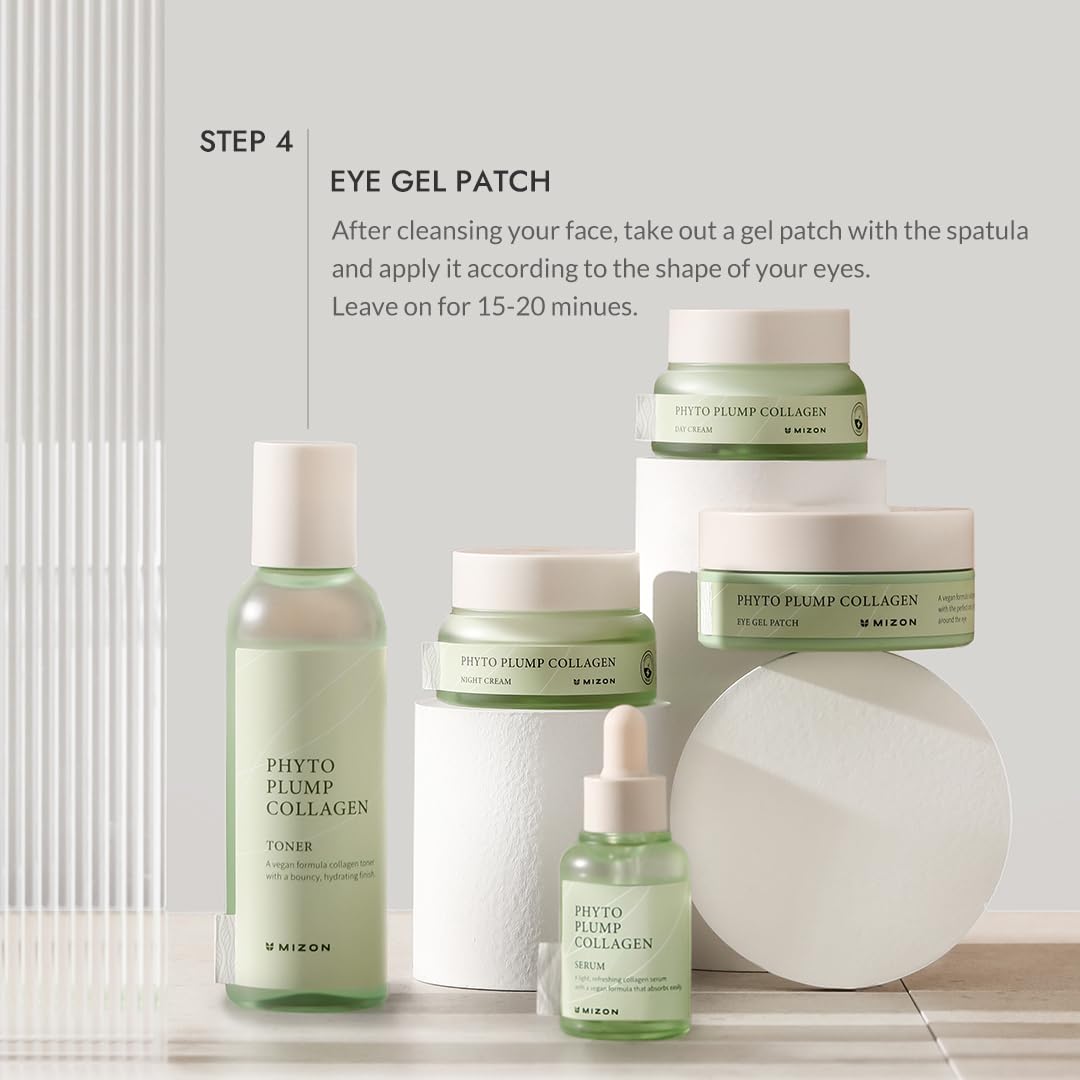 MIZON Phyto Plump Eye Gel Patch uses clean plant-based ingredients for gentle care.