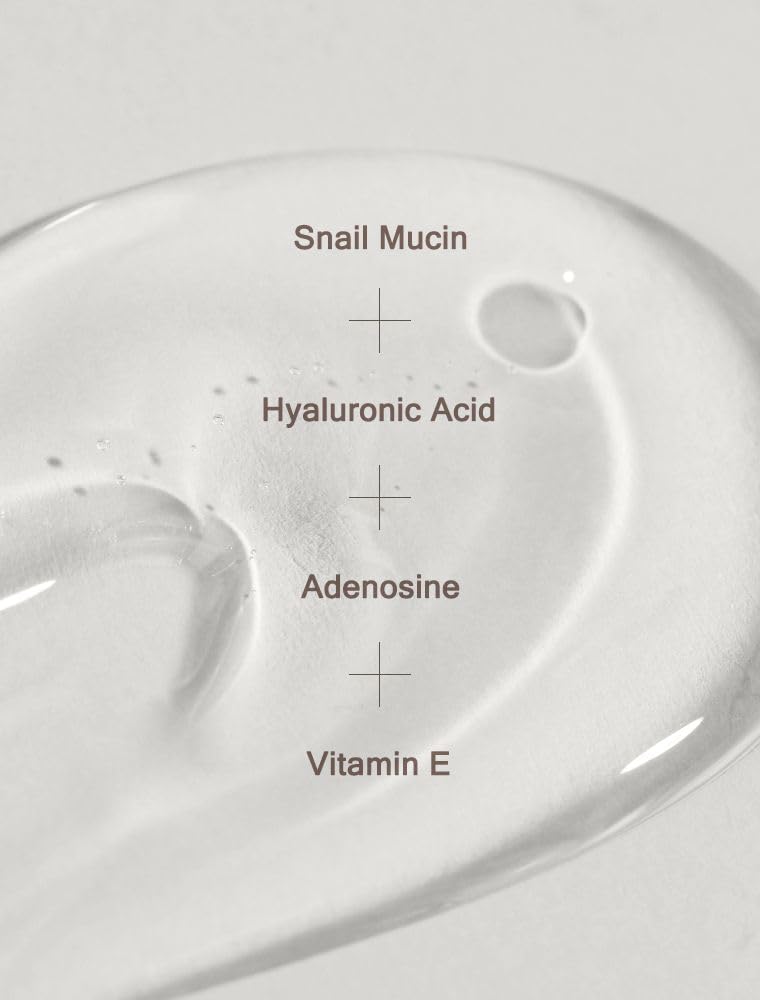 MIZON Snail Mucin ingredient highlight emphasizing regenerative feel.