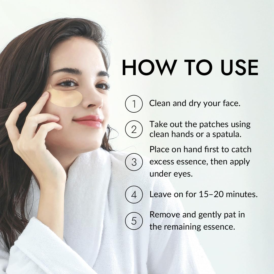 Patches promote elasticity with peptide and collagen support.