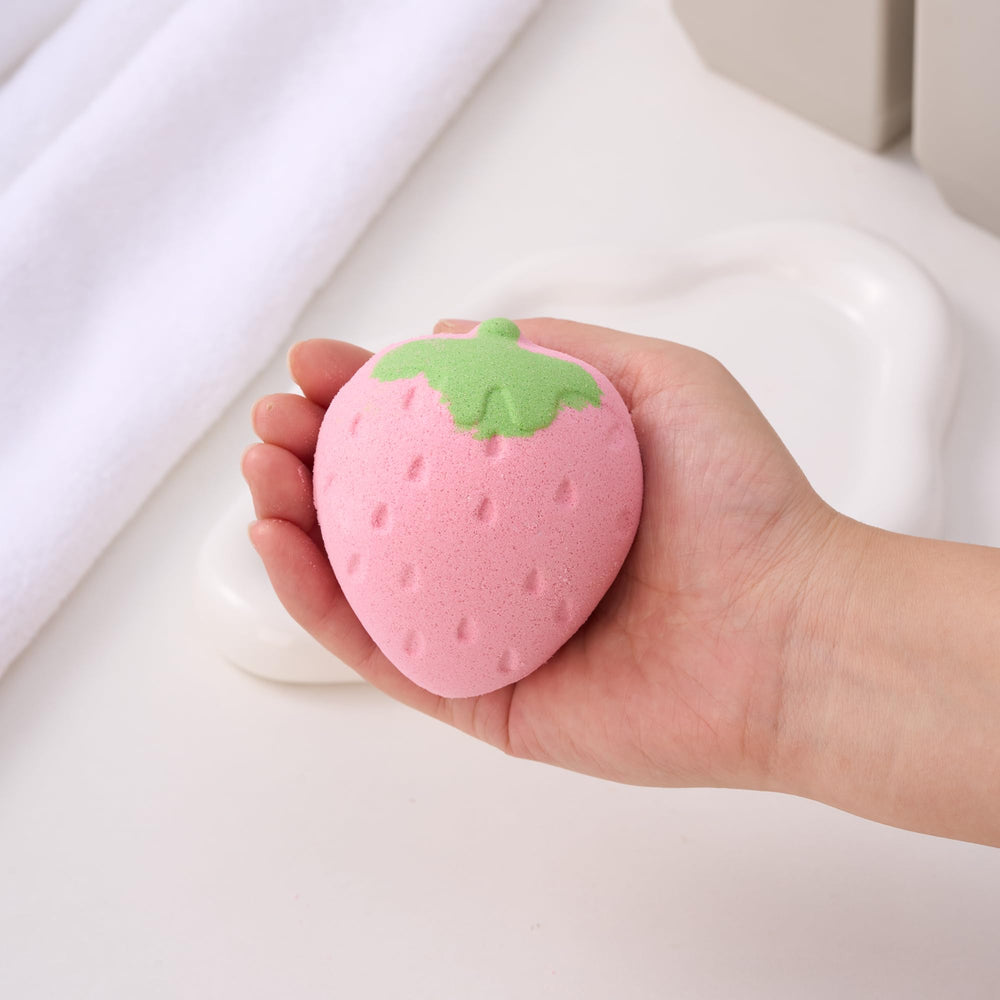MJ Moijoy XL watermelon bath bomb delivering refreshing scent and vivid fizz