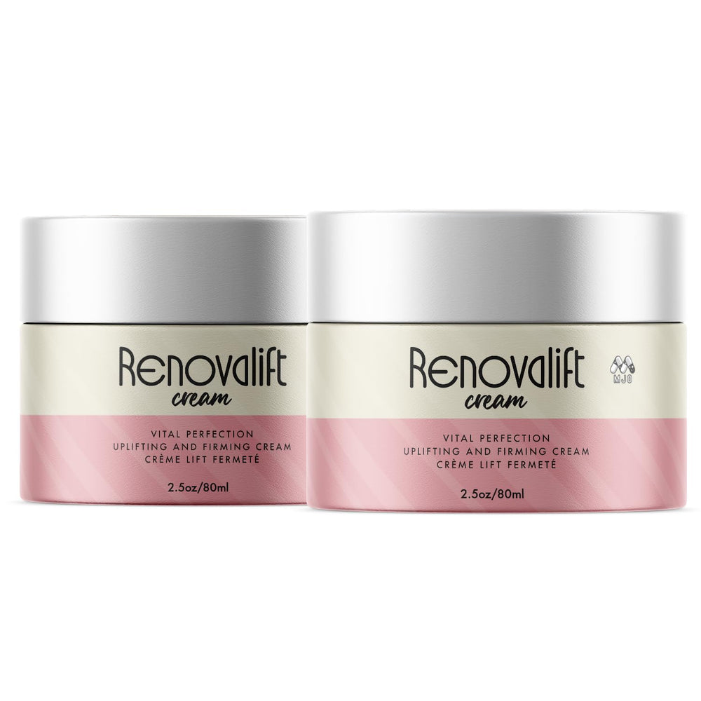 MJO Renovalift face cream bottle showing premium packaging for daily use