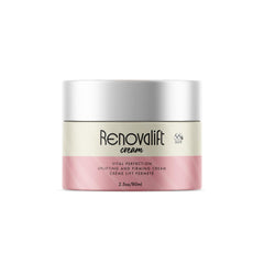 MJO Renovalift face cream bottle highlights natural ingredients for daily hydration