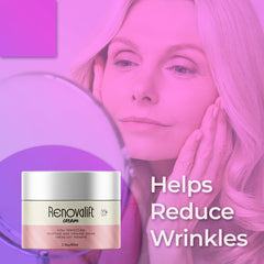 MJO Renovalift skin cream ingredients panel highlighting natural formula