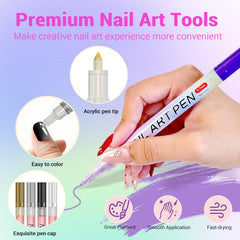 MKNZOME pens show vibrant colors for bold DIY nails