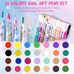 MKNZOME fine-tip nail pens for intricate patterns with smooth application