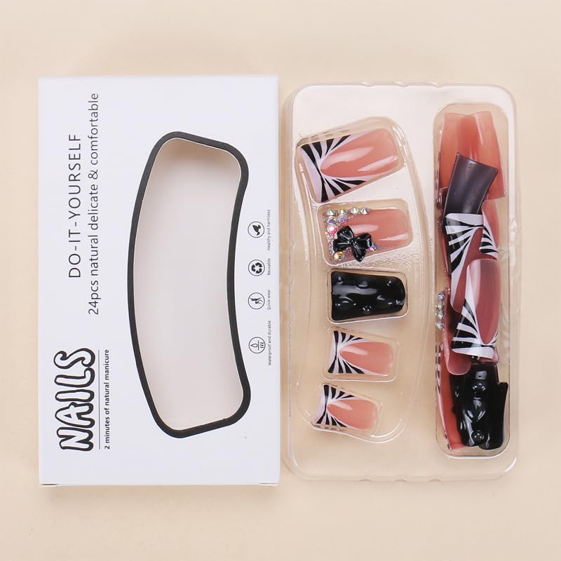 Mkwntg glue-on nails kit enables a mess-free home manicure