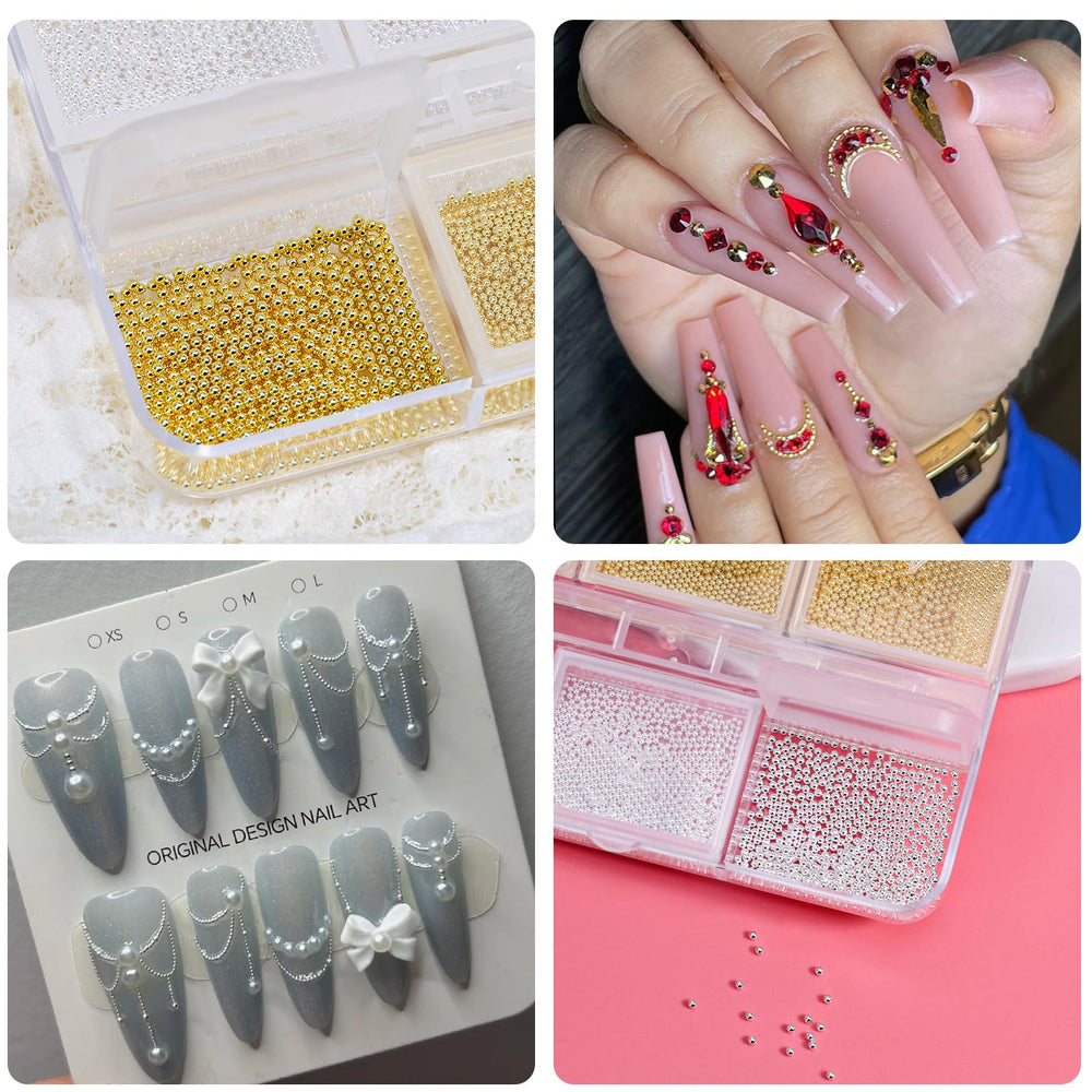 Mkwntg charms on nails create elegant holiday looks.