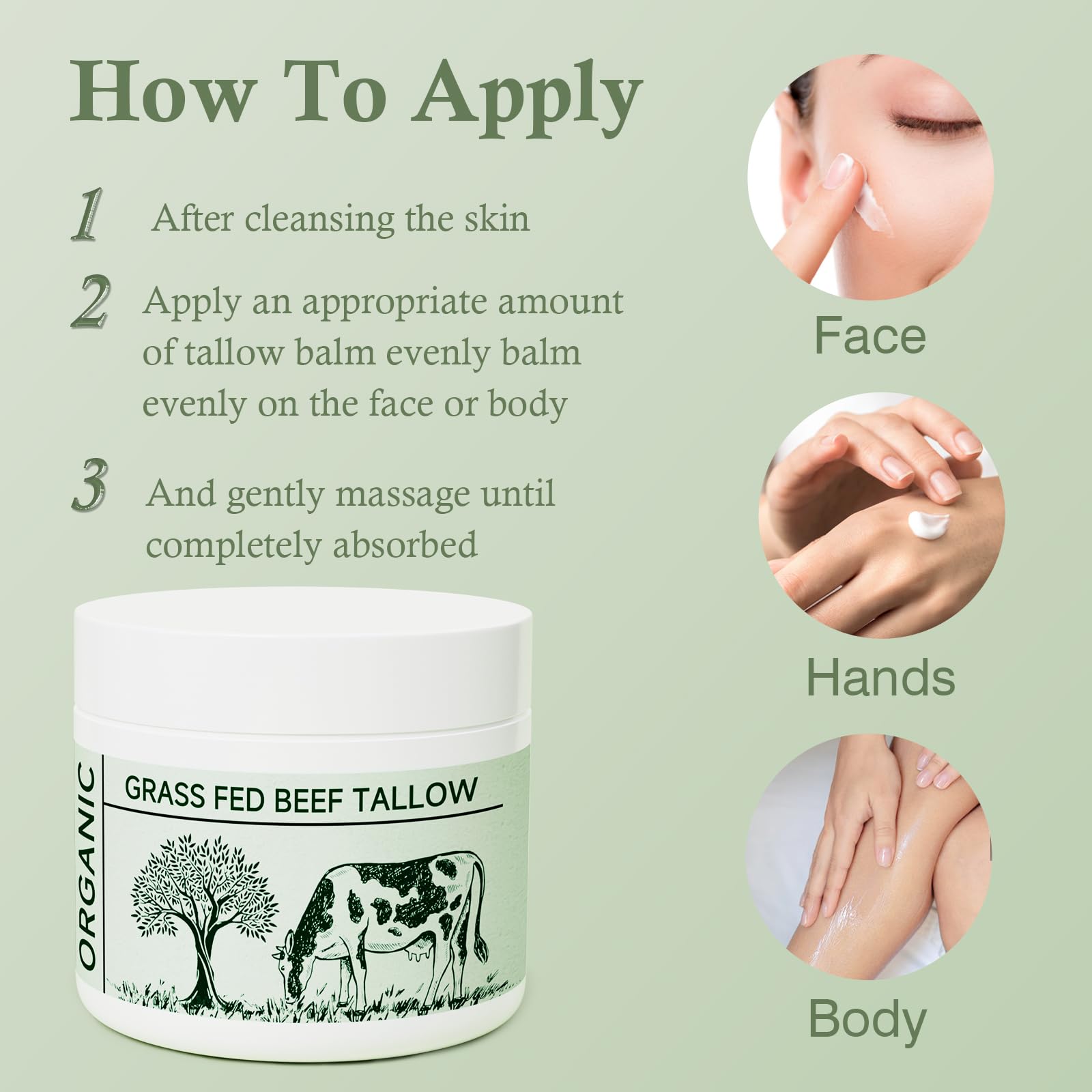 mkzea beef tallow 4-pack packaging scene emphasizes value and convenience.