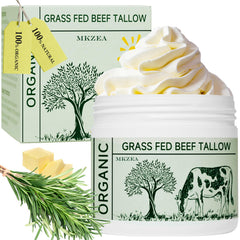 Mkzea beef tallow face moisturizer unscented bottle shows pure, hydrating skin care for sensitive skin