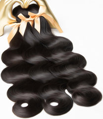 MLIP raw bundles body wave closeup; silky texture for long-lasting styling.