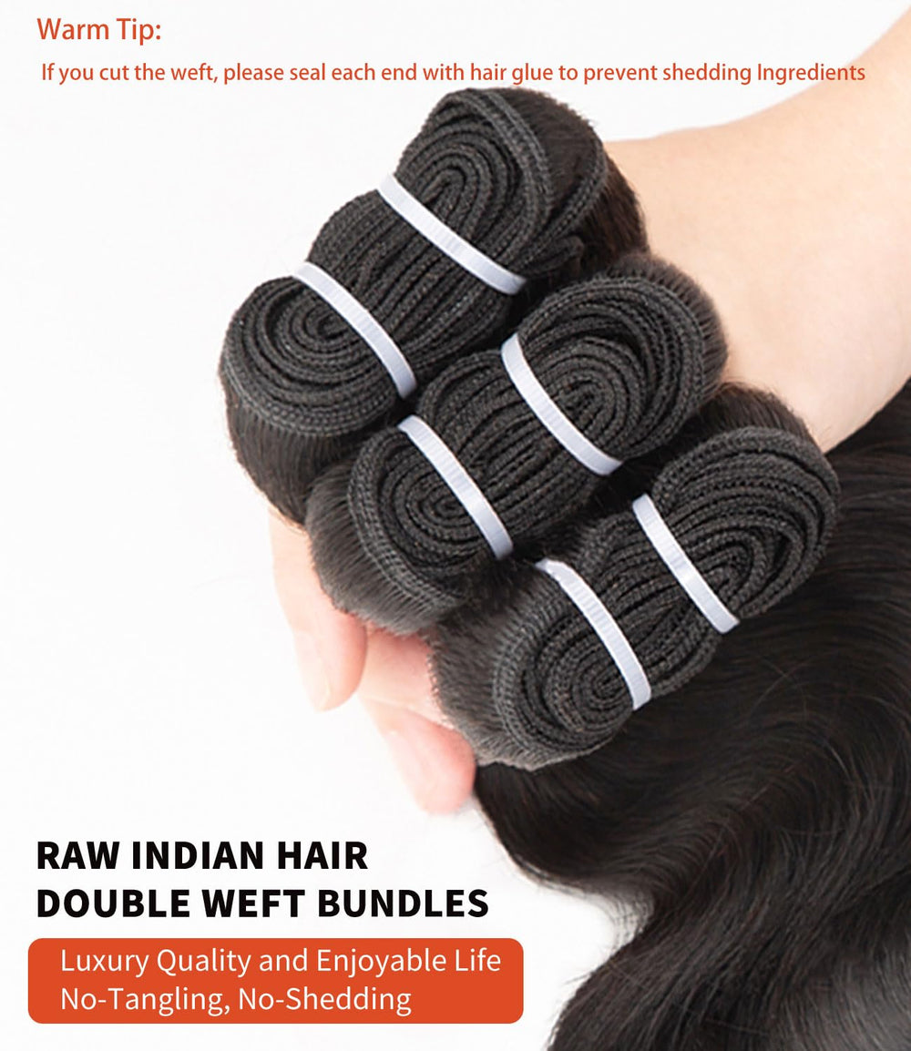 MLIP raw bundles precise cuticle alignment; minimizes shedding risk and helps styling.