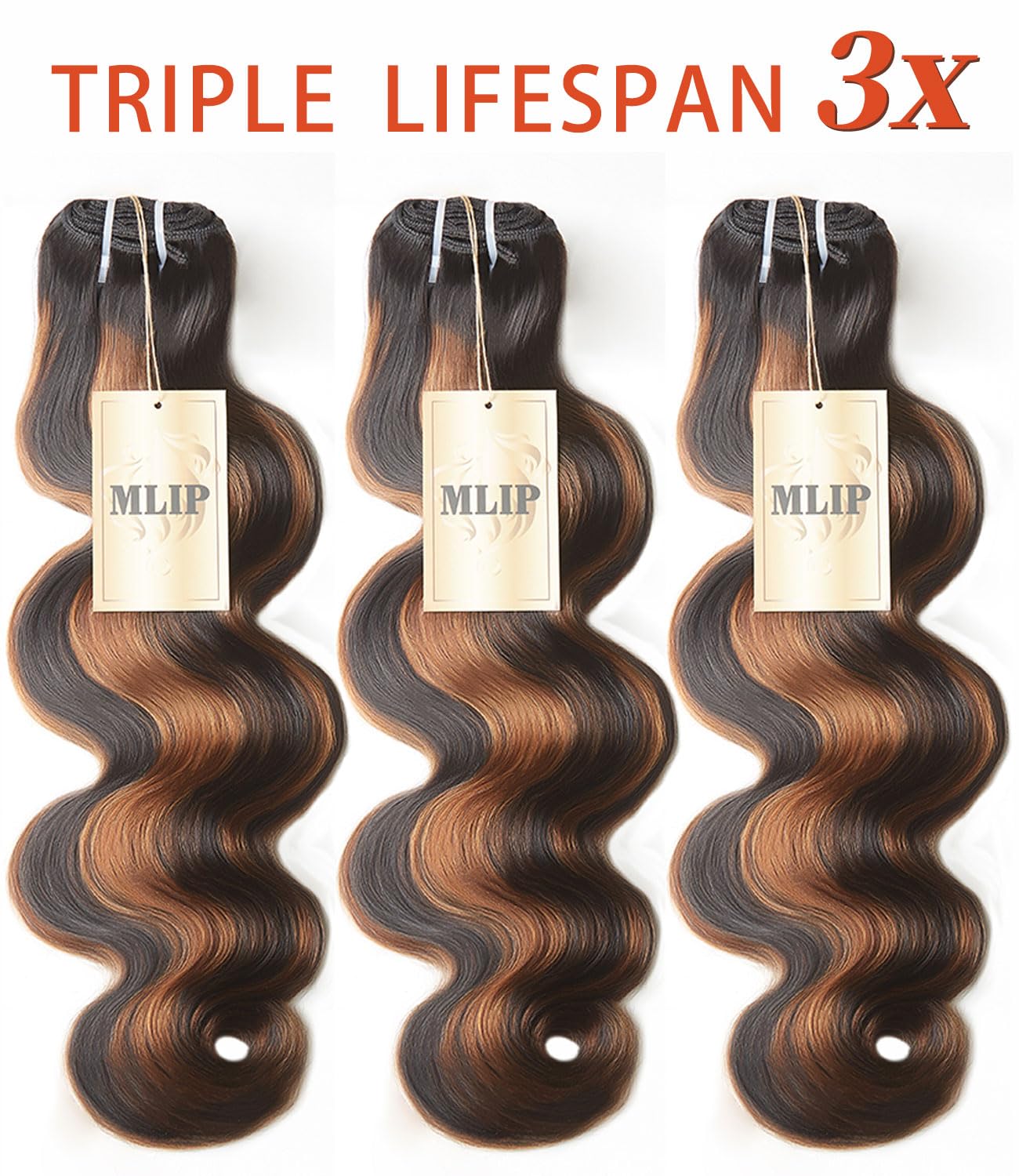 MLIP raw Indian hair double weft minimizes shedding and boosts durability.