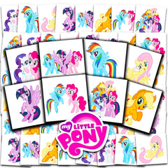 MLP Shop tattoos collection on perforated sheets for easy, quick party favor applications.