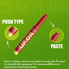 MLSMILE Fat Lip Oil Click Slick swatches reveal nine shades for versatile looks.