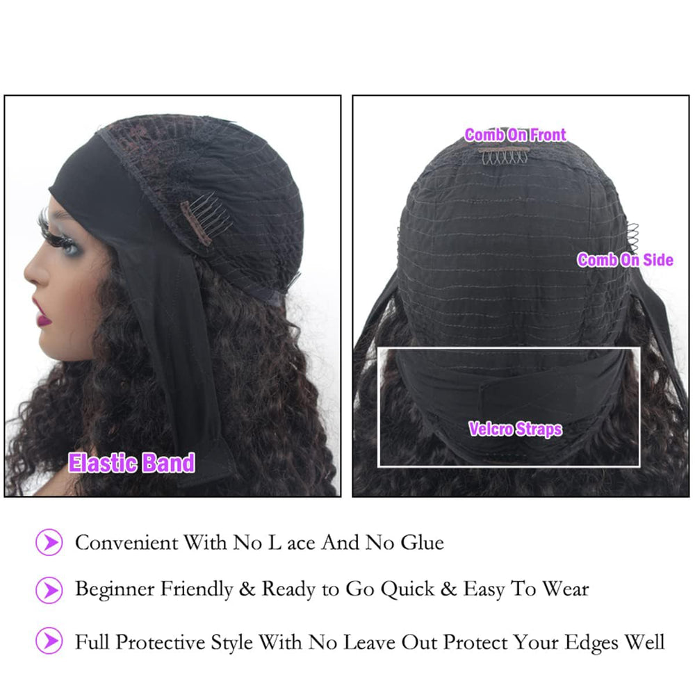 mmiqus headband wig includes 2 random headbands