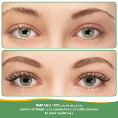 MMPANG lashes visual close-up shows fuller look from natural castor oil