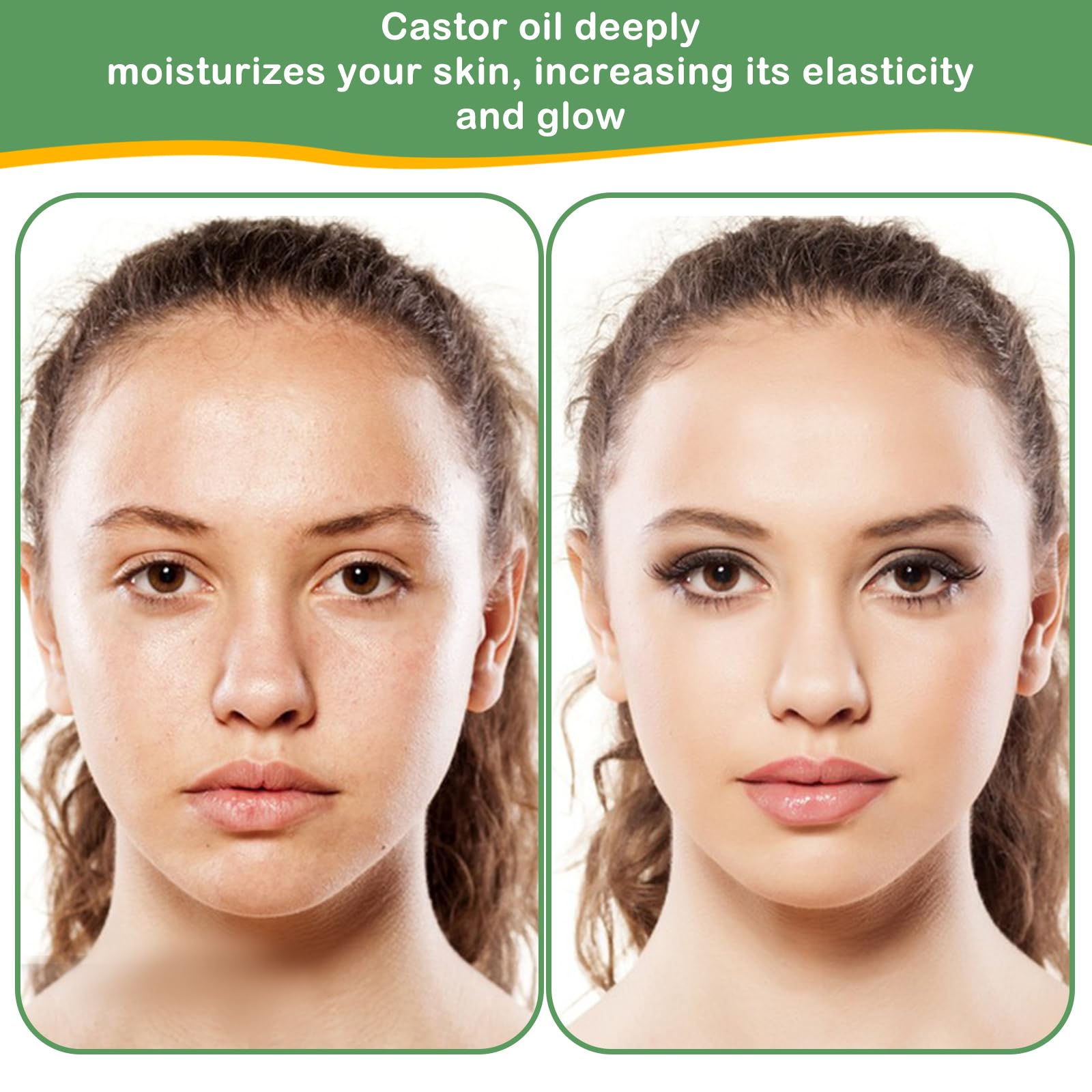 MMPANG castor oil pour demonstrates easy lash and brow application