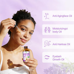 MMPANG Lavender Oil applied to clean skin during routine.