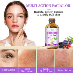 MMPANG Organic Face Oil rosehip dropper highlights skin renewal and smooth texture