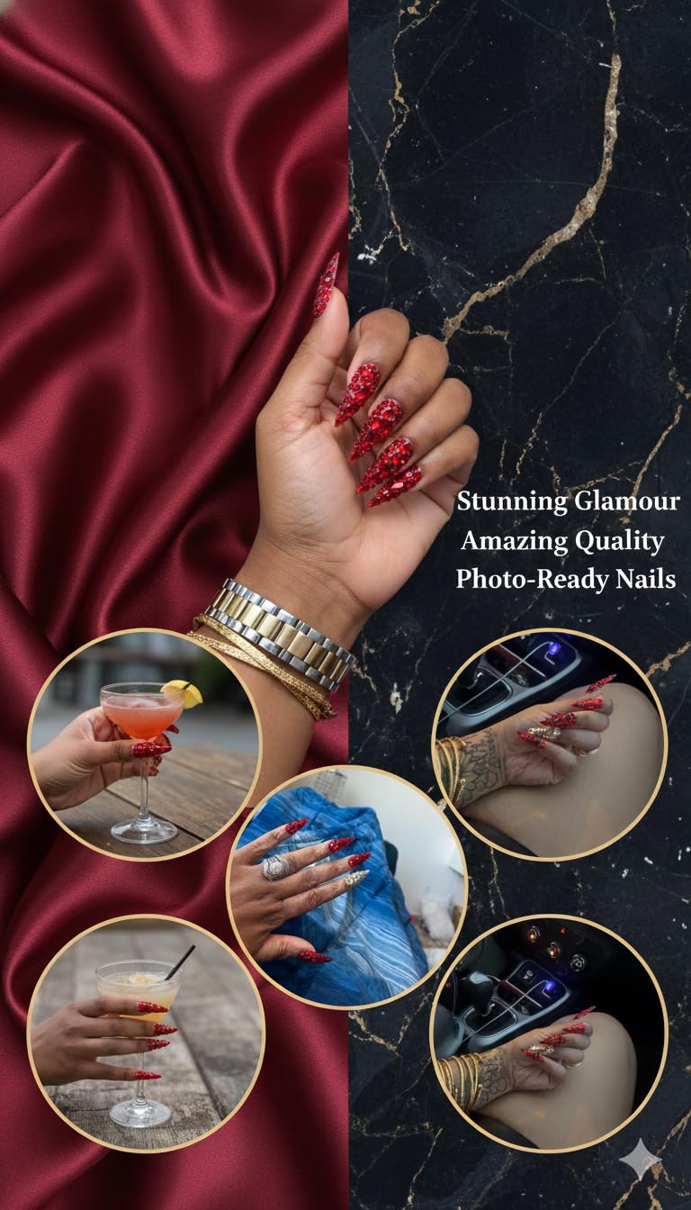 MNAFAYY Luxury Gems gift box showing nails and tool kit