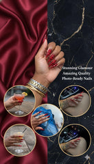 MNAFAYY Luxury Gems gift box showing nails and tool kit