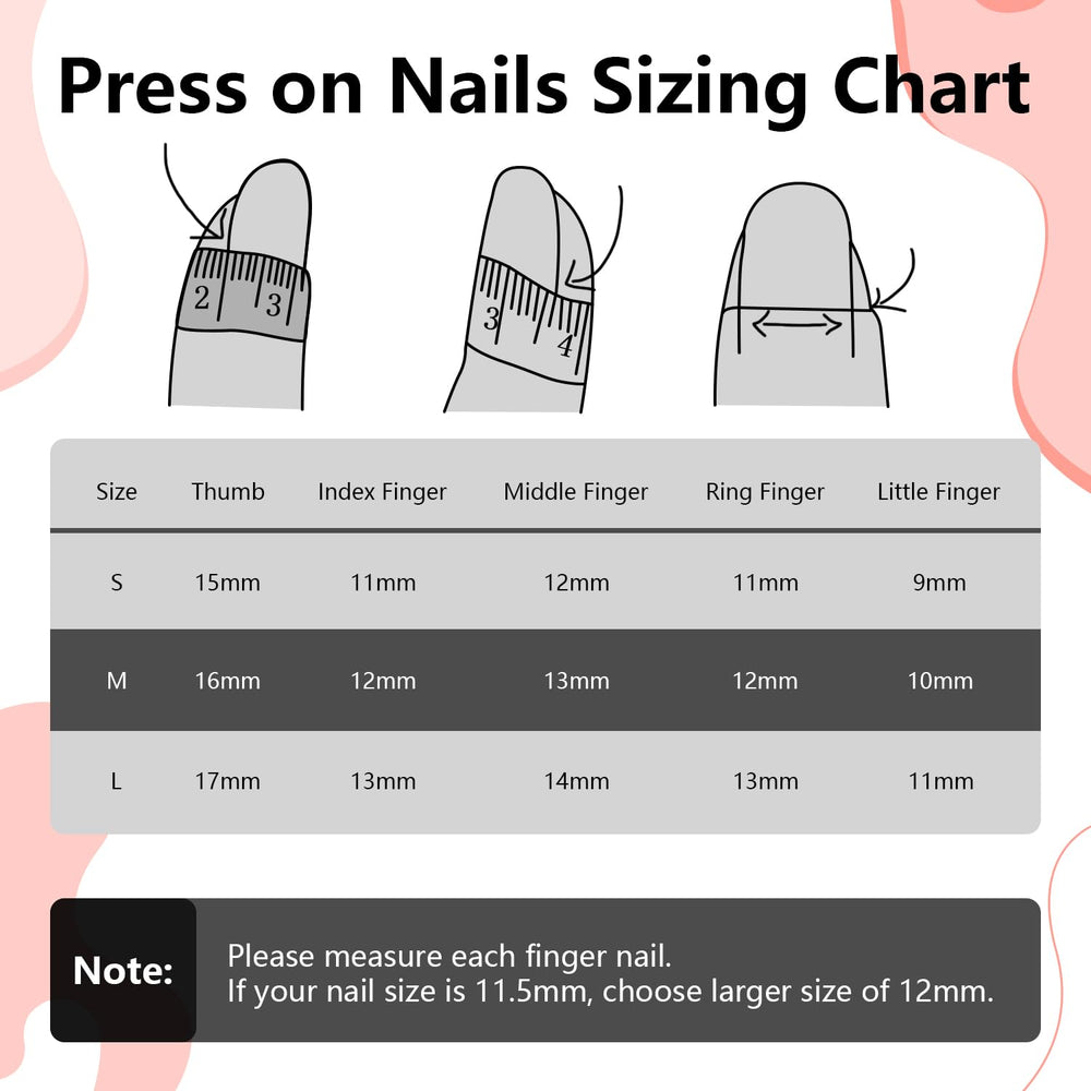 MNAFAYY Luxury Gems size chart to help perfect fit