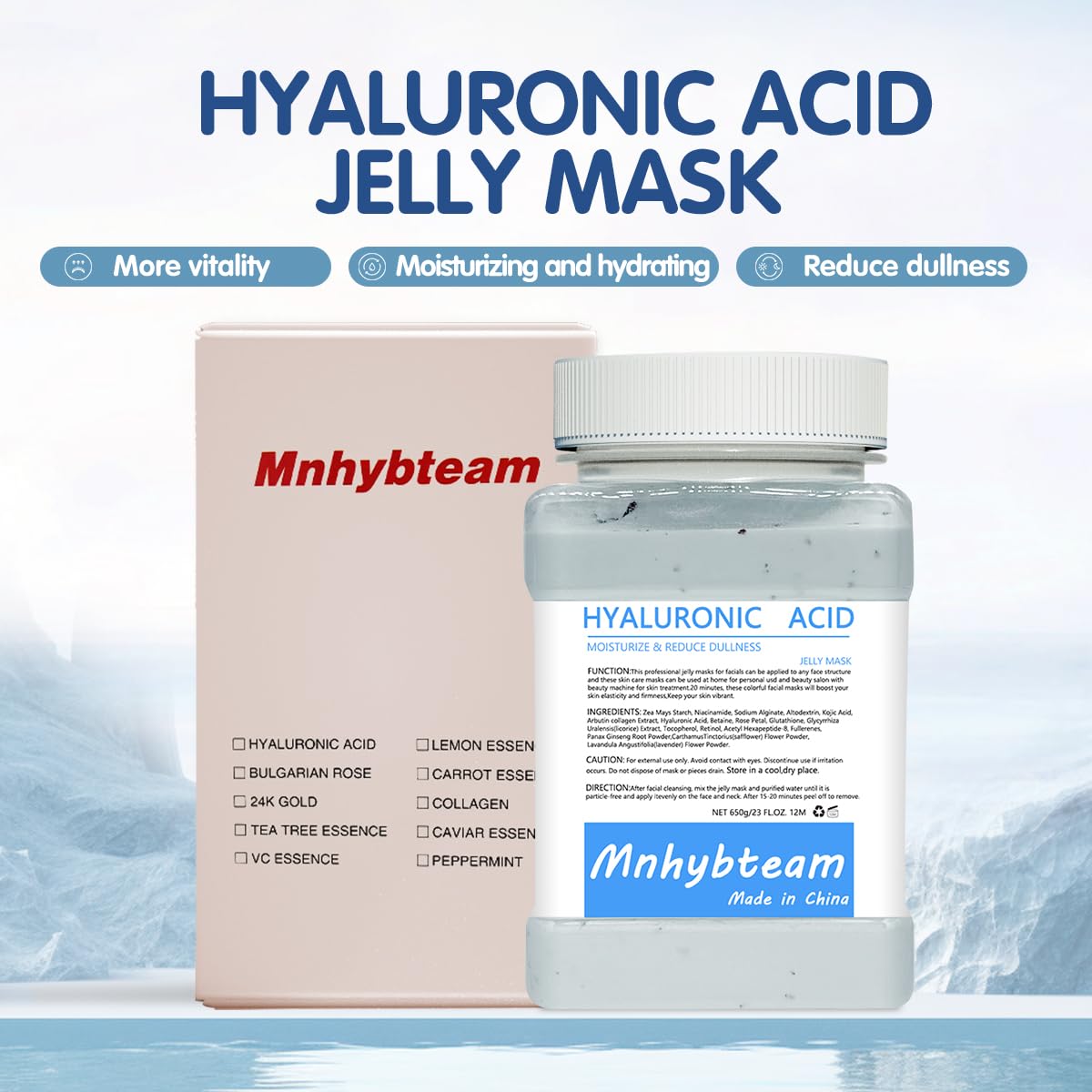 Mnhybteam jelly mask powder packet highlights adjustable formula for personalized skincare