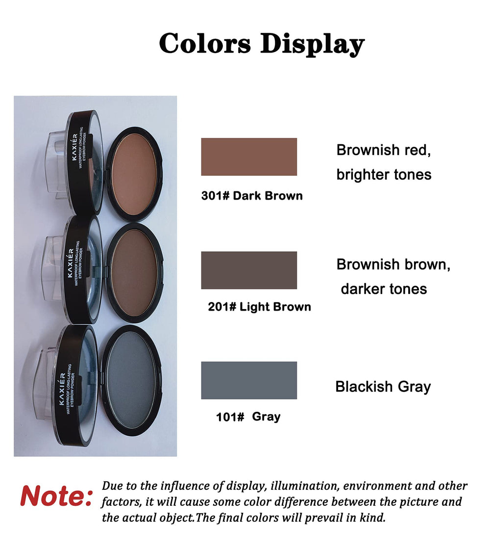 Moakxer compact brow powder box for easy on-the-go touch-ups