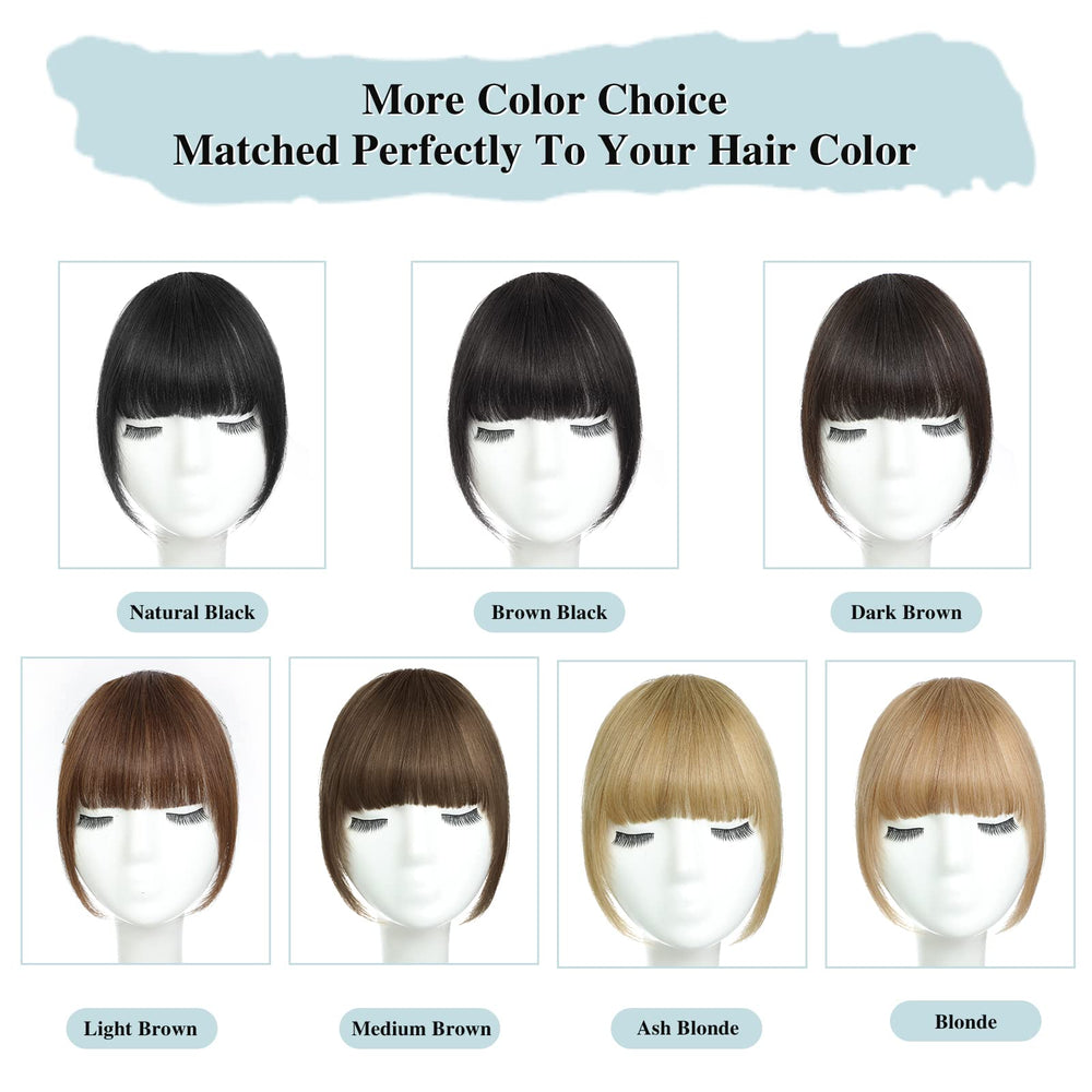 MOCA HAIR clip-in bangs natural blend complements real hair texture