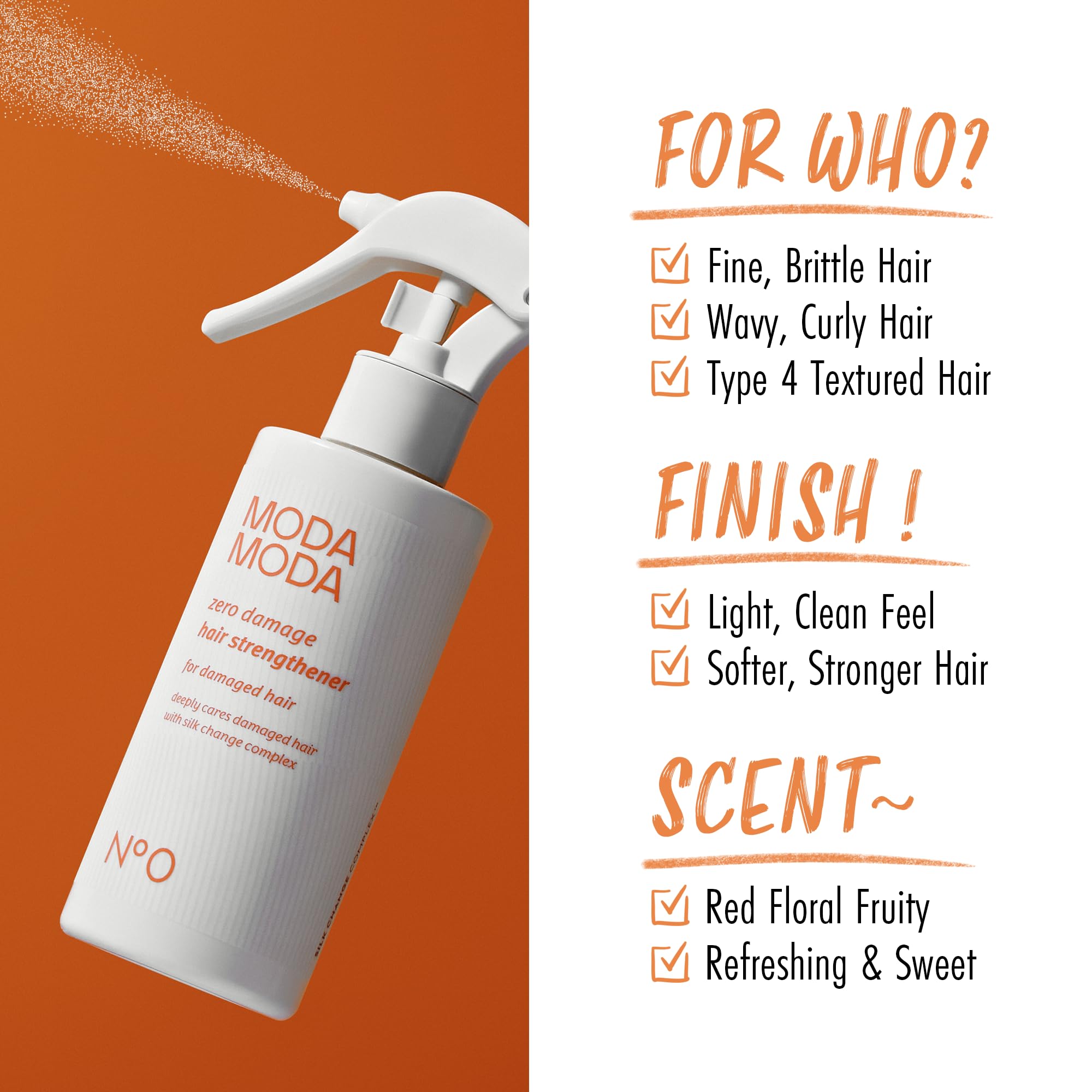 MODAMODA easy spritz on dry hair for quick results