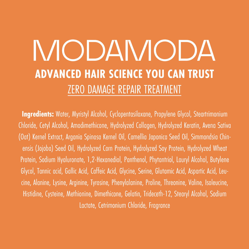 MODAMODA Zero Extreme packaging emphasizes cruelty-free, no animal trials.