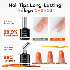 Modelones 10-in-One Nail Glue Dehydrator demonstrates versatile functions for strong adhesion.