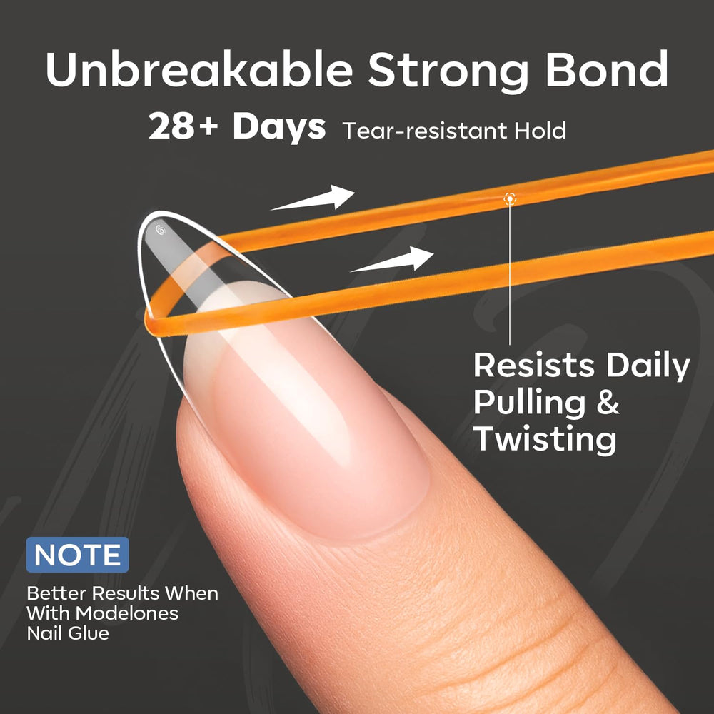 Modelones 15 sizes nail tips ensure precise fit for every finger.