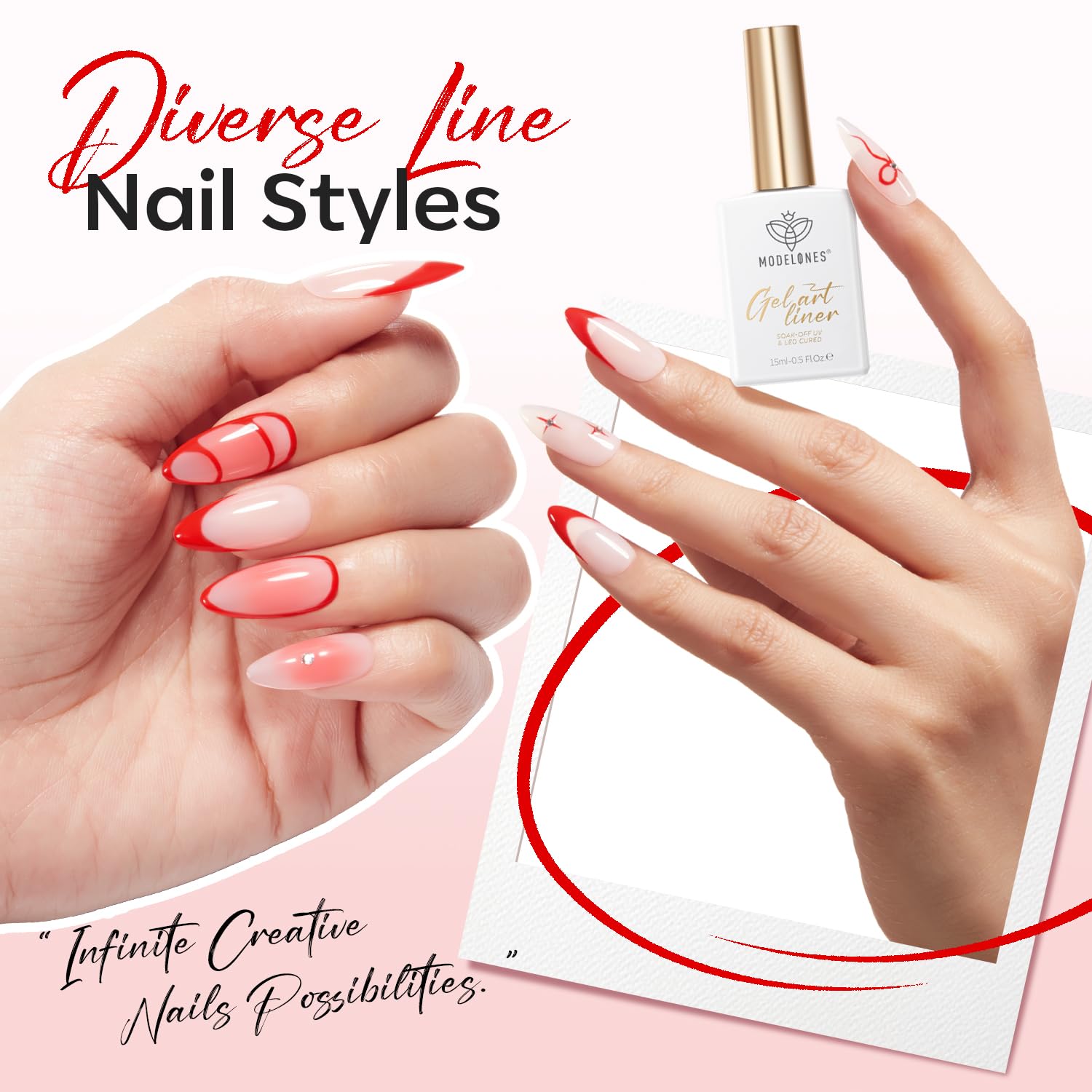 Modelones 15ml full-size bottle provides durable color for DIY manicures