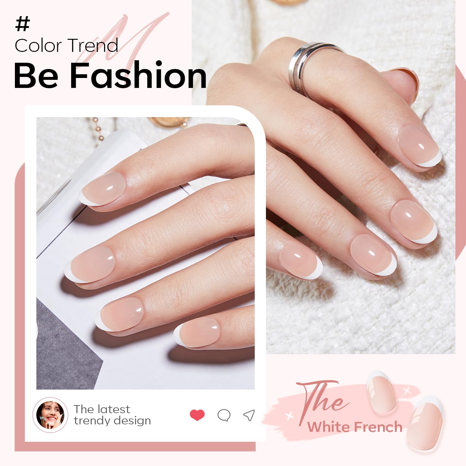 Modelones 16 sizes full-cover press-on nails for a comfortable fit
