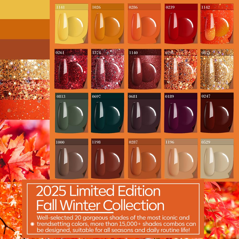 Modelones 20 colors gel polish kit offers diverse shades for DIY nail art.