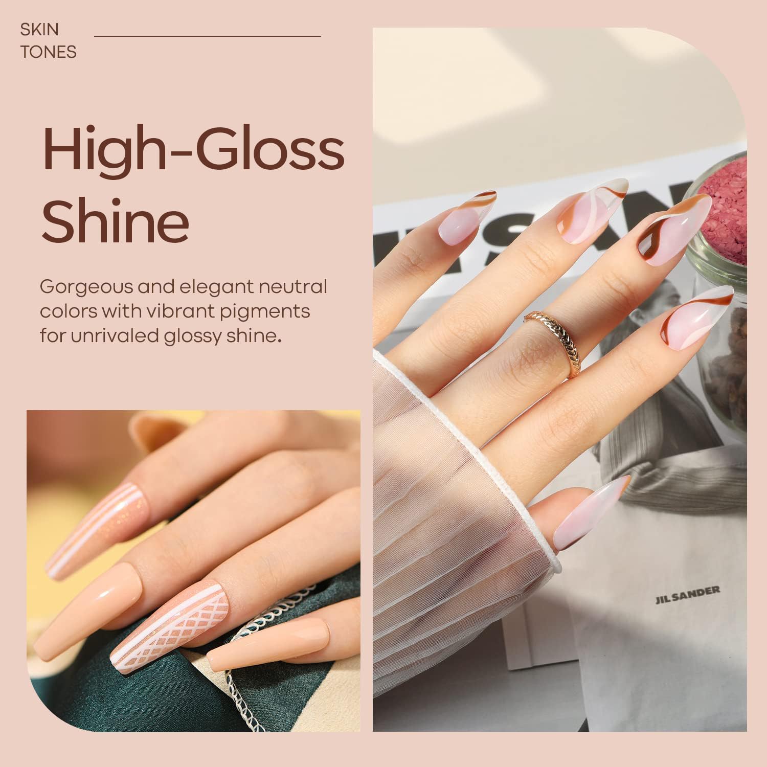 Modelones 28-days wear bottle – long-lasting color with bubble-free finish.