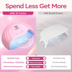 Modelones 48W UV/LED lamp for quick, even curing of gel nails.