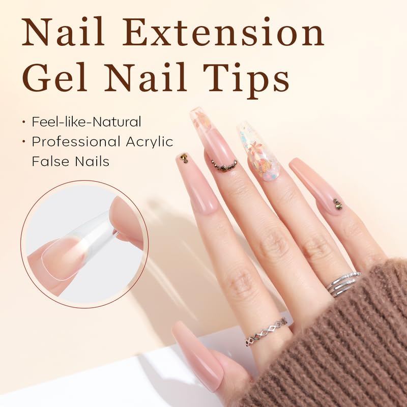 Modelones 510 piece tips set versatile for gel acrylic or press on looks