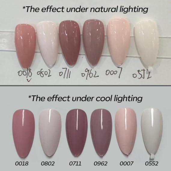 Modelones six-color nude pink palette swatches show natural, elegant tones