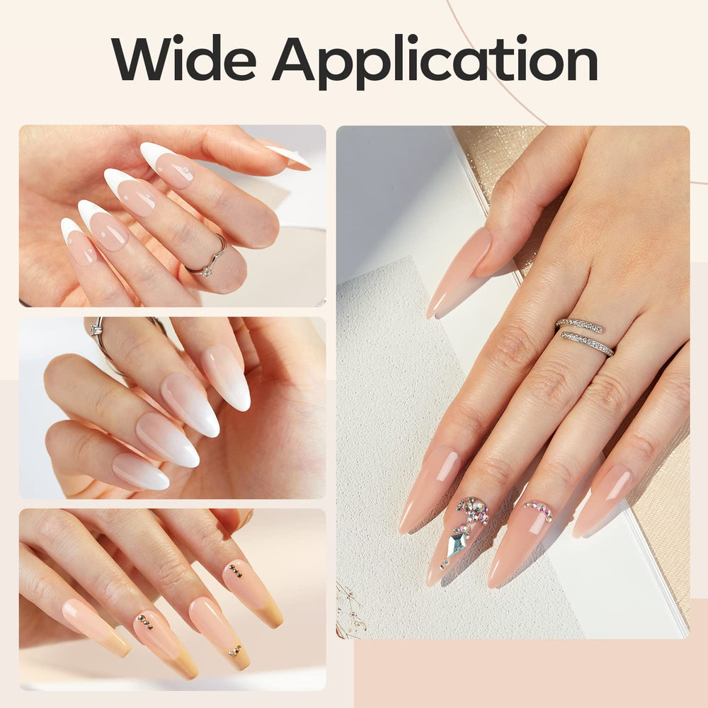 Modelones 8-in-One Builder Gel smooth, glossy finish.