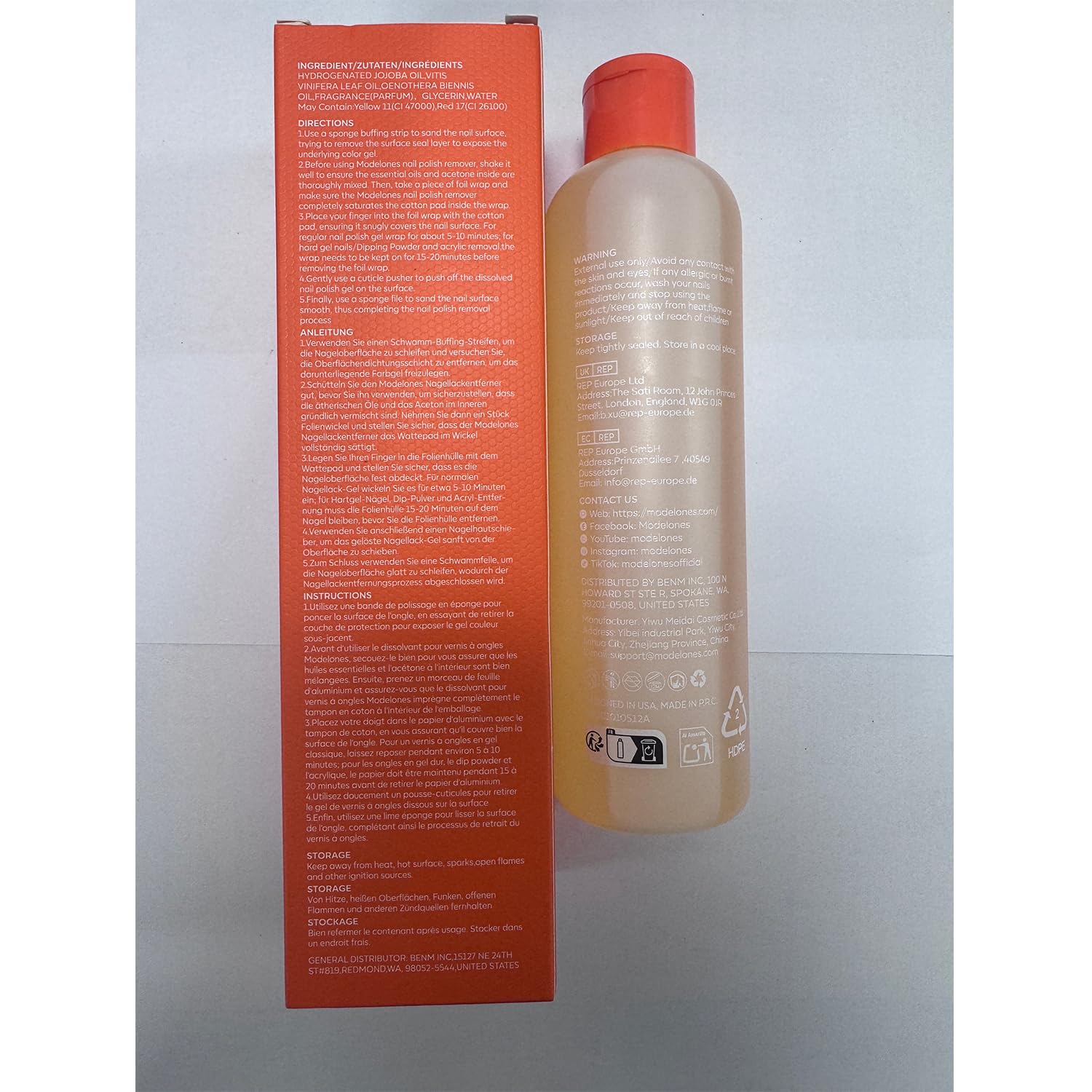 Application scene showing gel, glue, and powder removal with Modelones