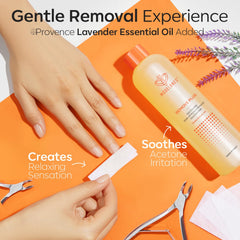 Cotton pads ready for wrap removal with Modelones remover for easy use