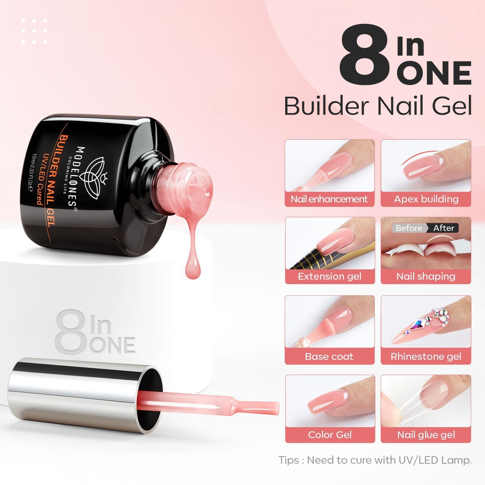 Modelones Acid Free Primer 10ml improves bond with builder gel.