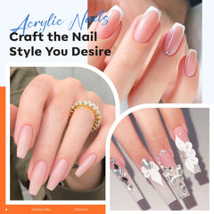 Modelones acrylic nails extension setup using monomer liquid for durable results.